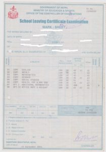 slc marksheet