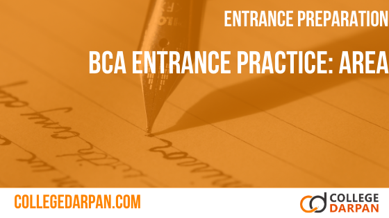 BCA entrance preparation questions for area